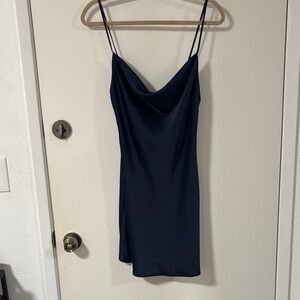 Urban Outfitters Navy Blue Mini Slip Dress